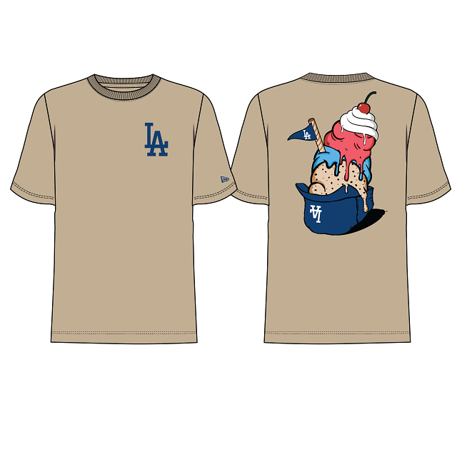 New Era Los Angeles Dodgers  Game Day Ice Cream T-Shirt
