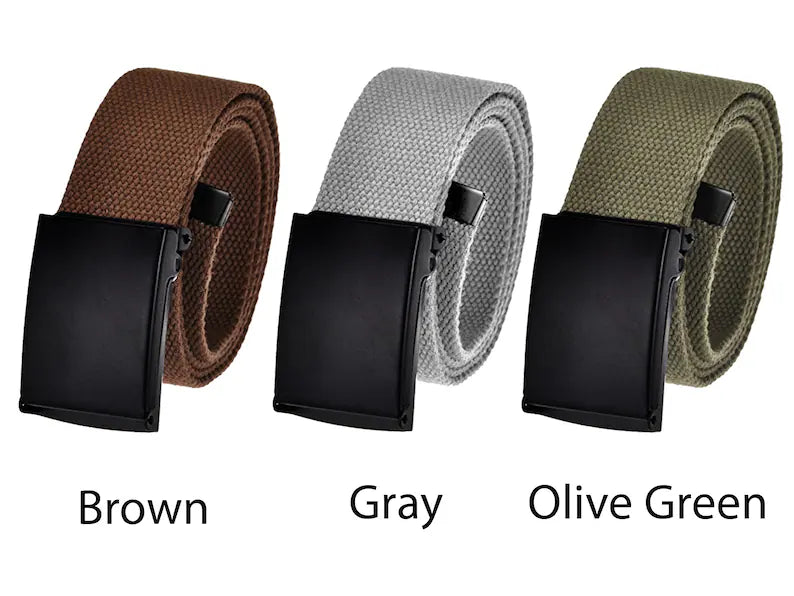 Canvas Military Web Belt & Buckle
