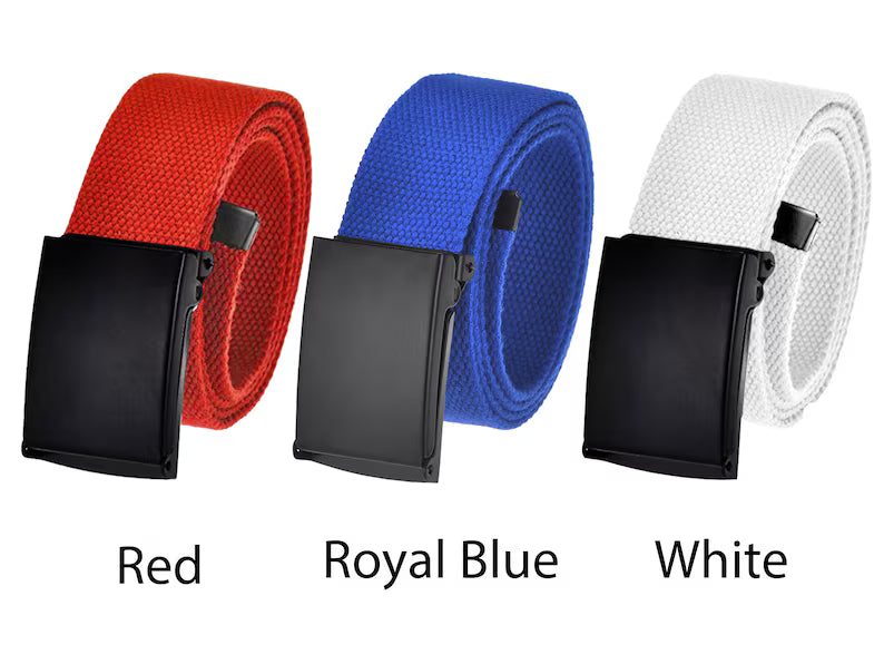 Canvas Military Web Belt & Buckle