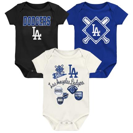 LOS ANGELES DODGERS NEWBORN 3-PIECE CREEPER SET