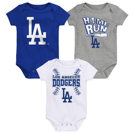 LOS ANGELES DODGERS NEWBORN 3-PIECE CREEPER SET