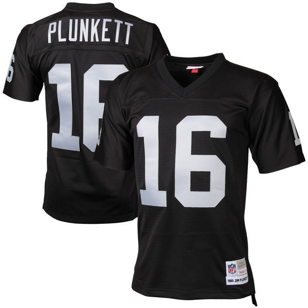 Men's Oakland Raiders Jim Plunkett Mitchell & Ness Black Retired Player Replica Jersey 1980 Legacy Player Jersey