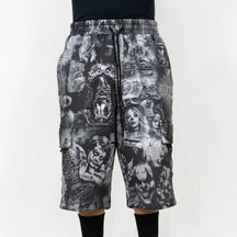 FB County Laser Print Fleece Cargo Shorts FB County