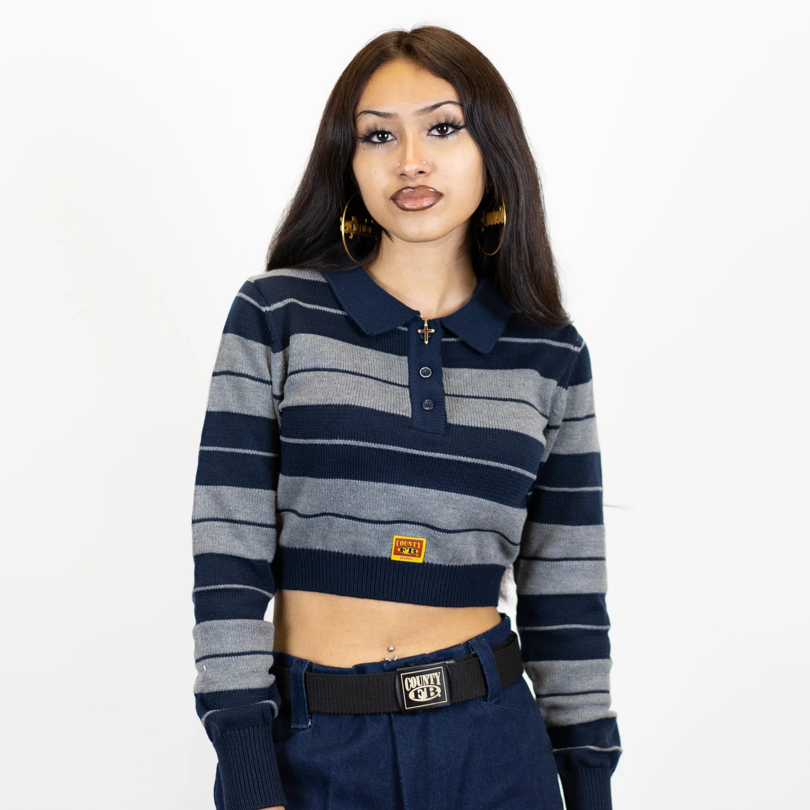 FB County Charlie Brown Crop Top L/S