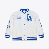 Mitchell & NessLos Angeles Dodgers Arctic White Lightweight Satin Full-Snap Jacket