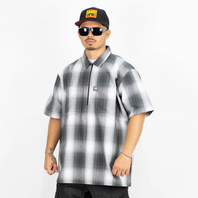 FB County Short Sleeve Checker Zip Shirt