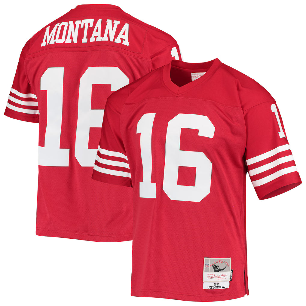 Men's Montona Scarlet San Francisco 49ers 1990 Legacy Player Jersey