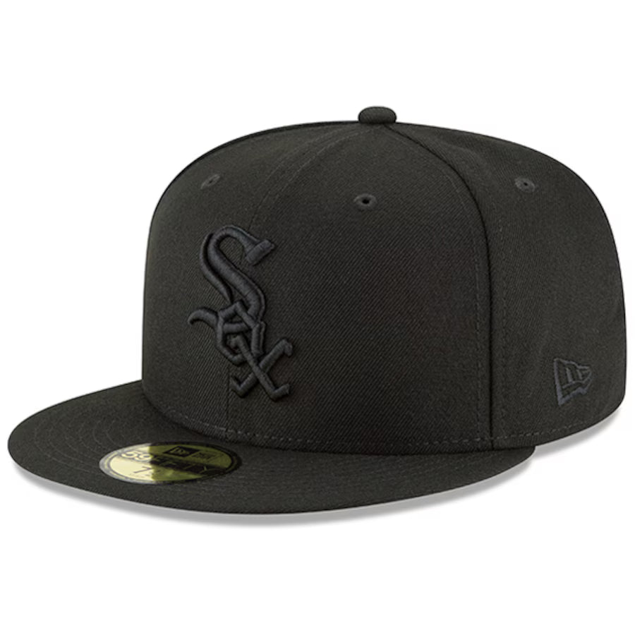 New Era White Sox 5950 Blk/Blk