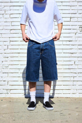 Neo Blue Baggy Carpenter Shorts