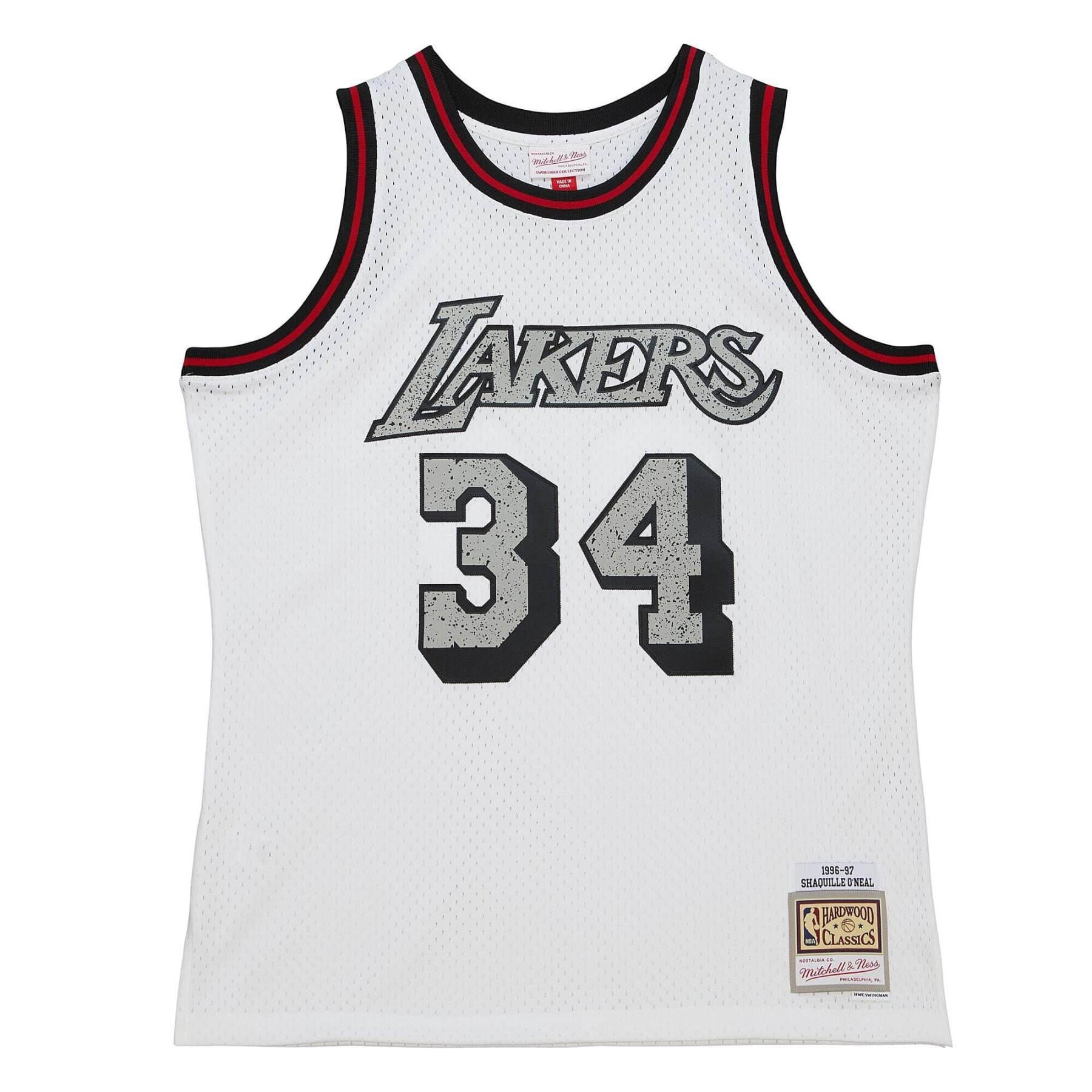 Jersey Los Angeles Lakers NBA Cracked Cement Swingman 1996 Shaquille O'neal