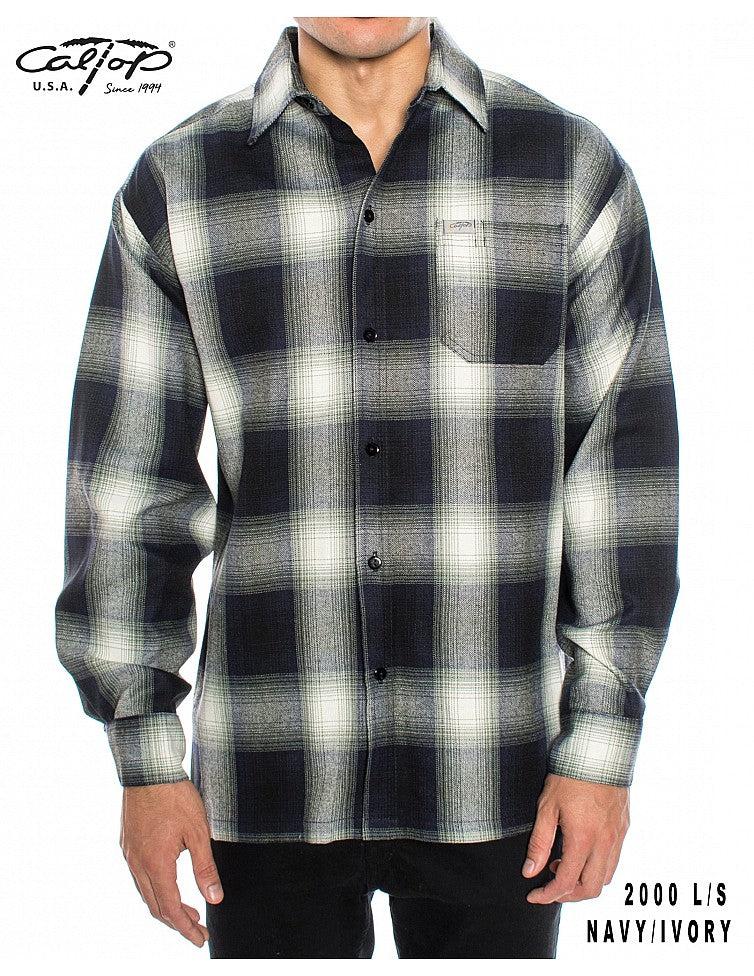 Cal Top 2000 L/S Plaid Shirt