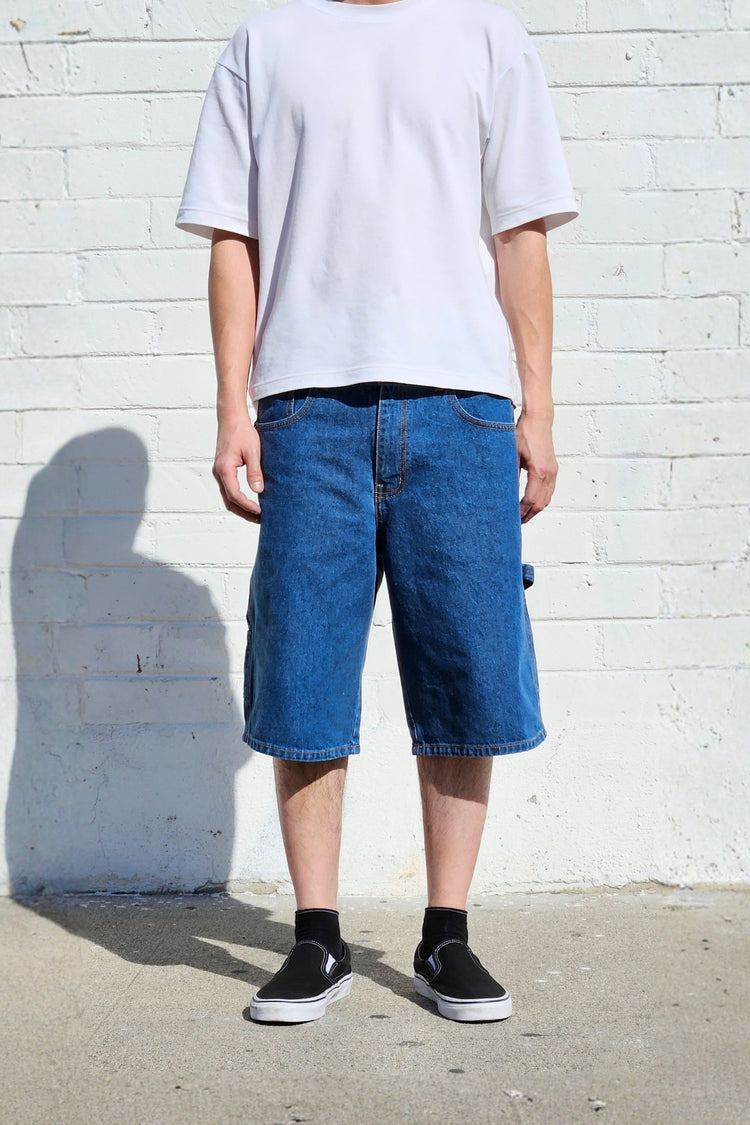 Neo Blue Baggy Carpenter Shorts