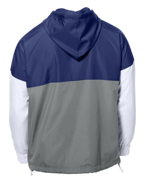 LA Dodgers Men's NE Full-Zip Color Block Windbreaker with Hood