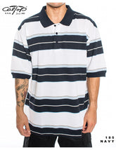 Cal Top Pique Stripe Polo