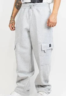 FB County Heavyweight Baggy Cargo Sweatpants - Heather Grey