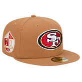 New Era San Francisco 49ers Color Pack Side Patch 59FIFTY Fitted Hat-Brown