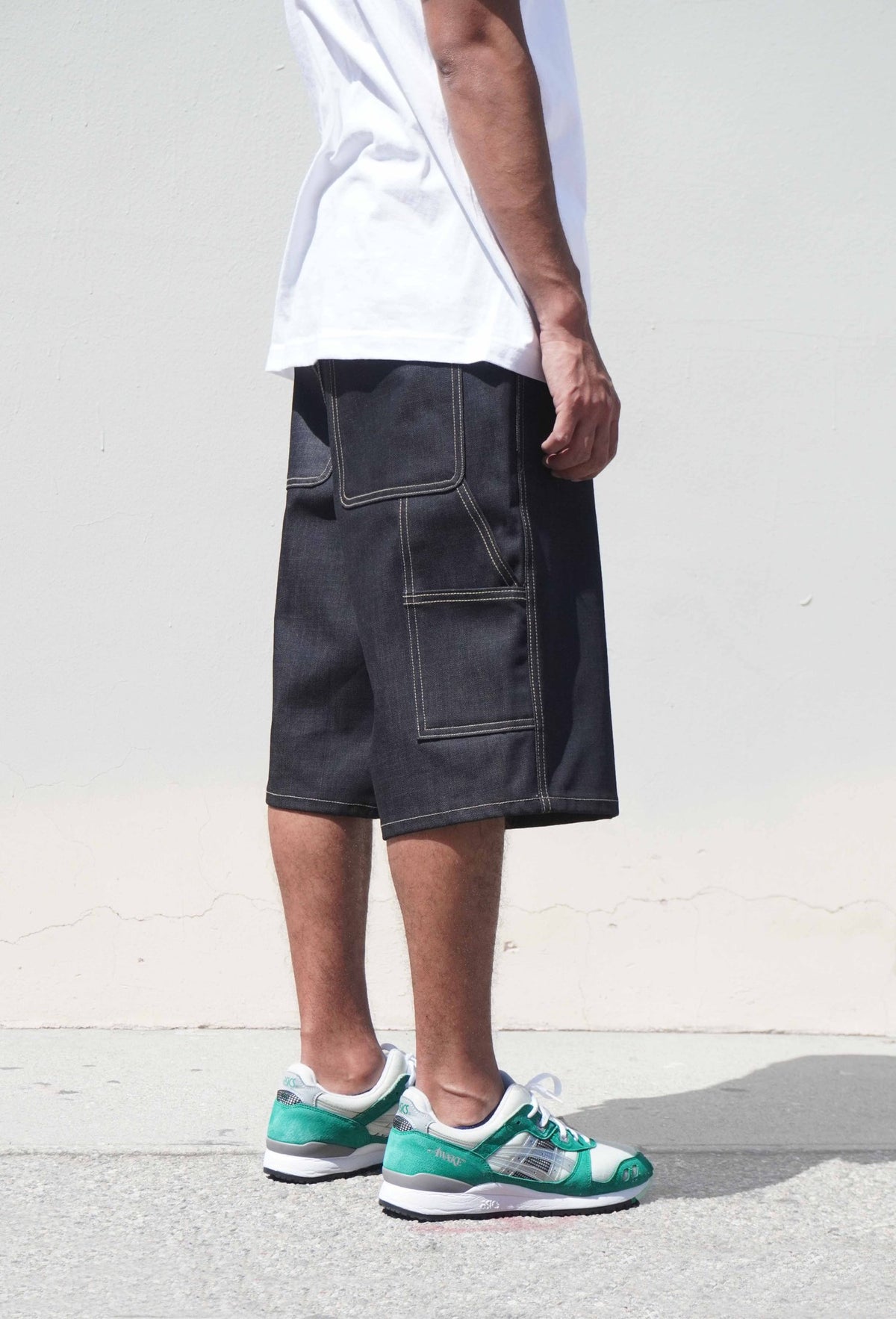 Neo Blue Baggy Carpenter Shorts