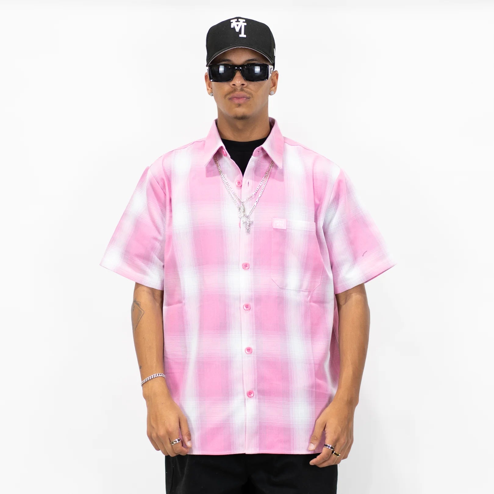 FB County Short Sleeve Checker Flannel Shirt