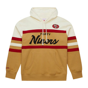 Men's khaki/ Cream San Fransico 49ers Head Coach Fleece Pullover Hoodie