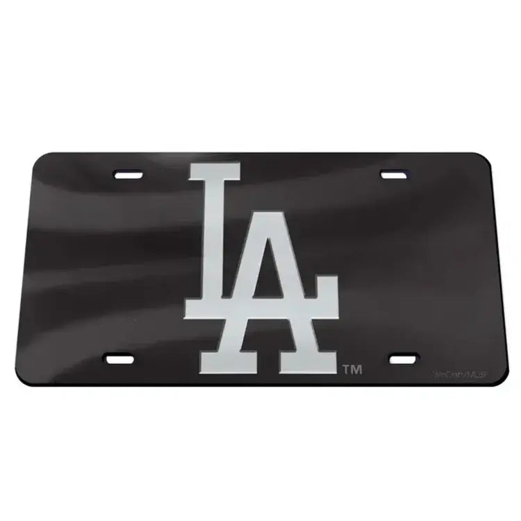 LA Dodgers Black Specialty Acrylic License Plate