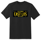 East Los Angeles Black Licence Plate Tshirt - Xtreme Wear